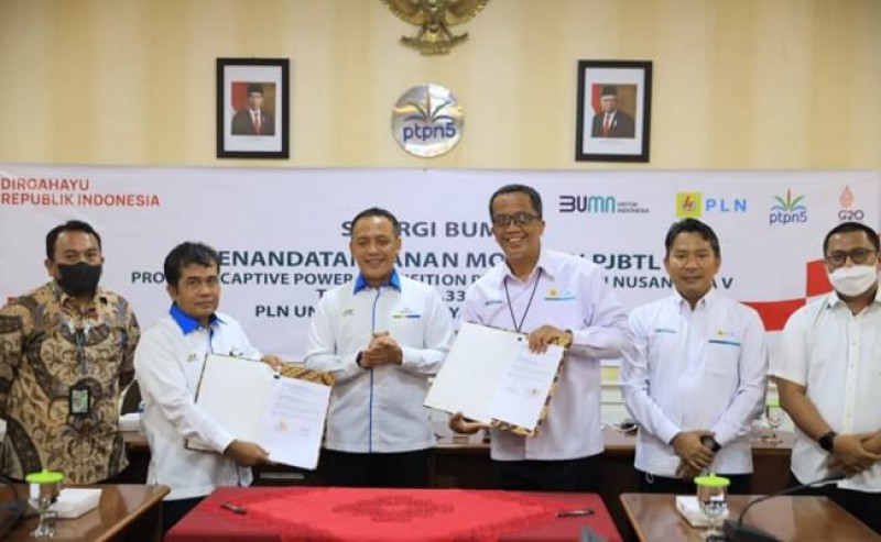 To Smooth the Mill’s Production of PTPN V, PLN Supplies 9,3 MW